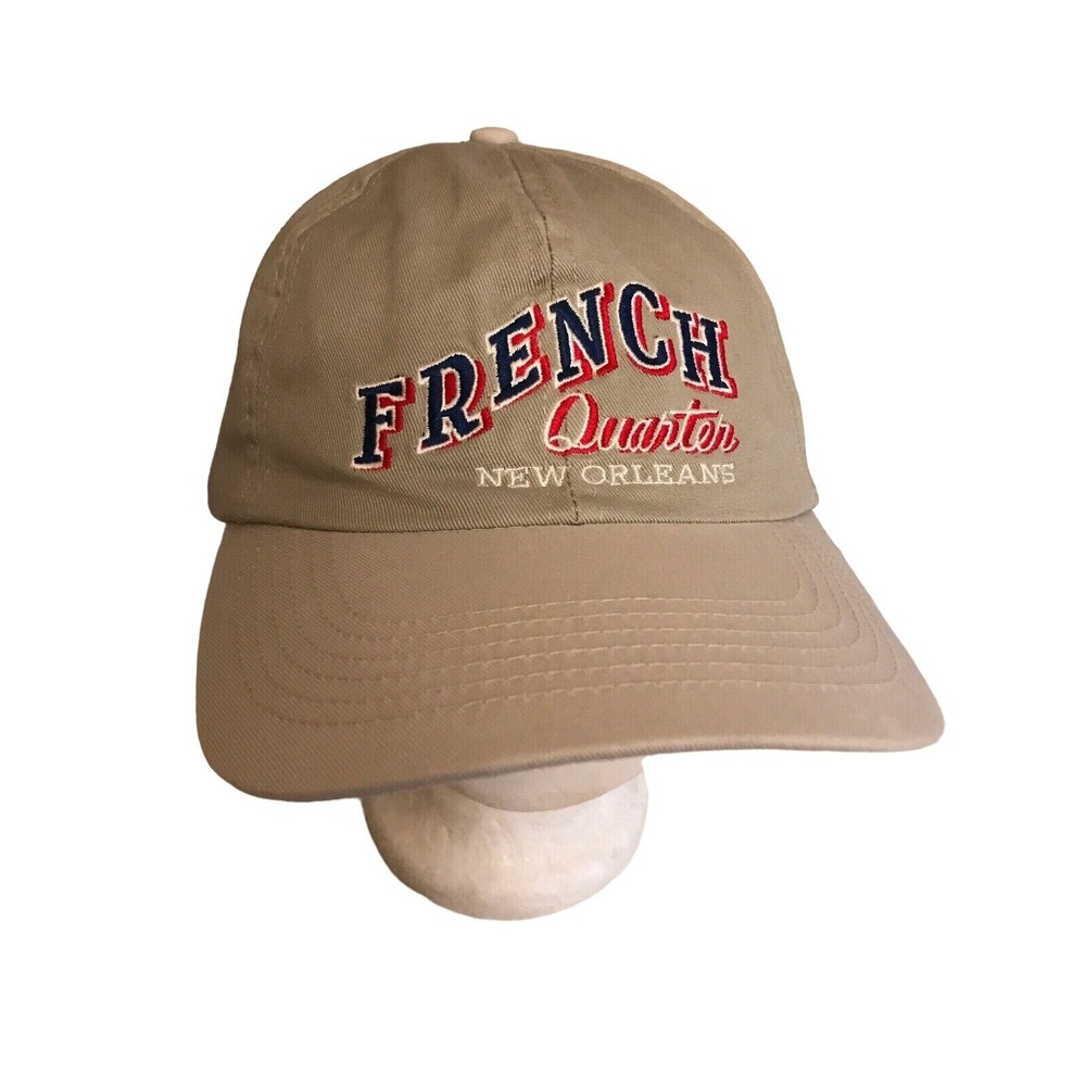 French Quarter New Orleans Embroidered Khaki Cotton Baseball Cap Adjustable Stra